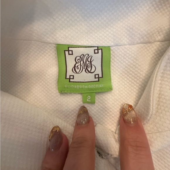 NWOT Elizabeth McKay White Cropped Poplin Jacket Size 2/XS MSRP $225 - Picture 5 of 9